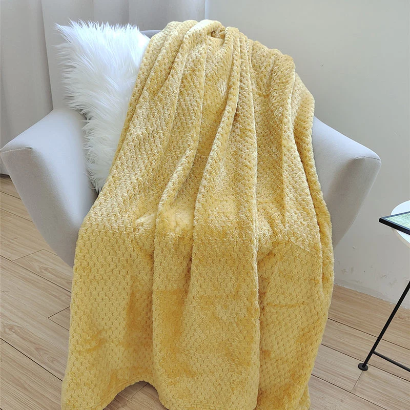 Wholesale China Factory Oekotex Polar Flannel Coral Sherpa Faux Fur Silk Weighted Heated Big Wearable Custom Jacq Popcorn Cooling Fleece Ugg Throw Blanket