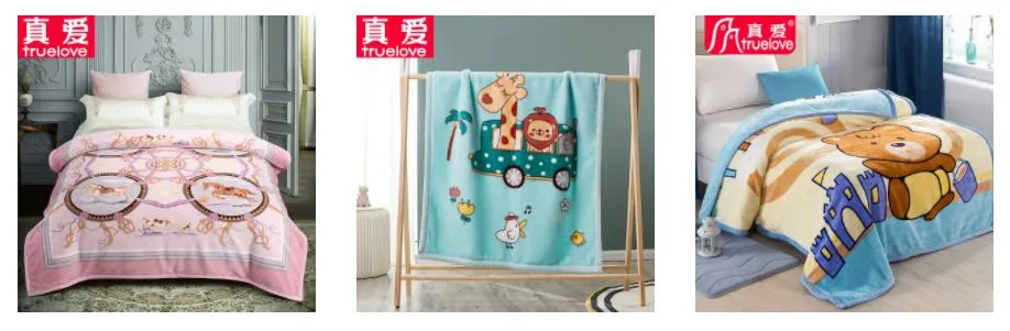 China Minky Home Winter Wedding Festival Raschel Polar Fleece Bed Blankets Truelove Flower Floral Animal Flannel Cloudy Sherpa Mink Korean Blanket Manufacturer