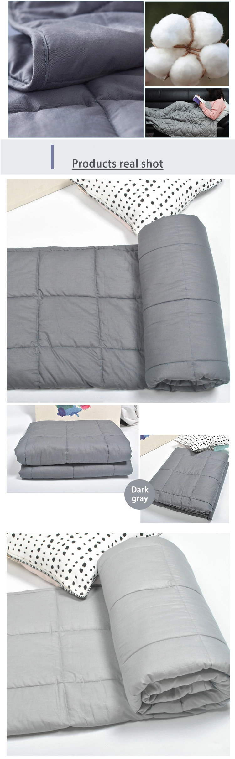 CE Certificated Cooling Bamboo Cooling Adult Kids Weighted Blanket for All Season